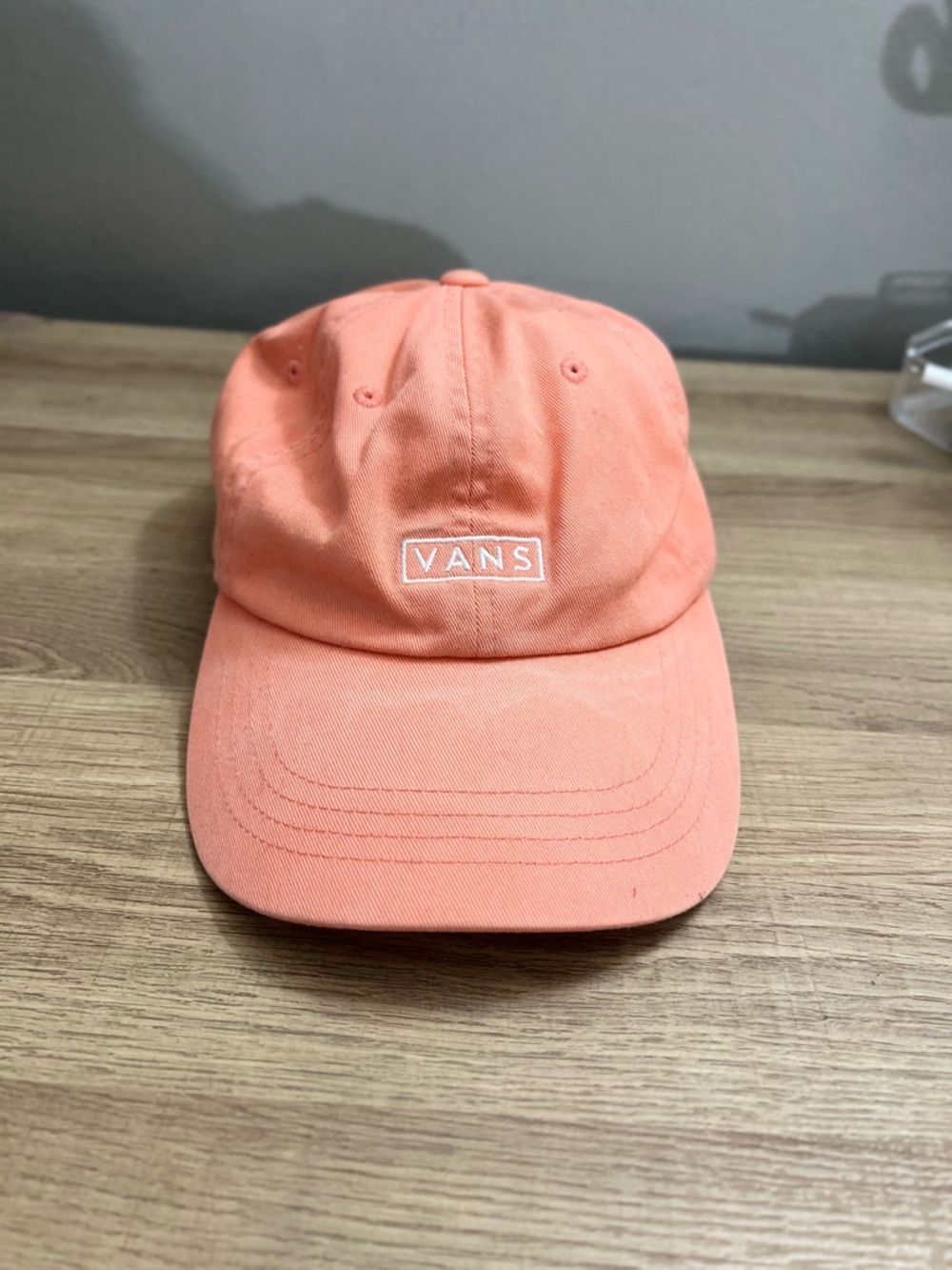 Vans Kids Peach Snapback Baseball Cap with White Logo